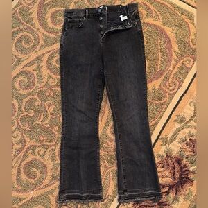 LOFT Black Flare Wide Leg Jeans